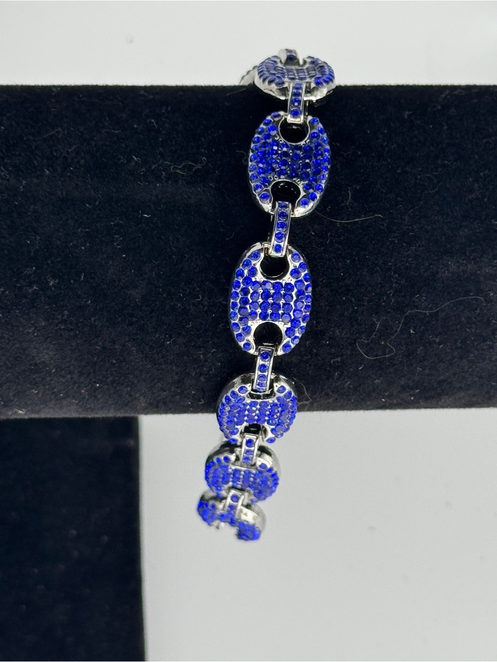 Blue Crystal Link Bracelet - Women's Jewelry